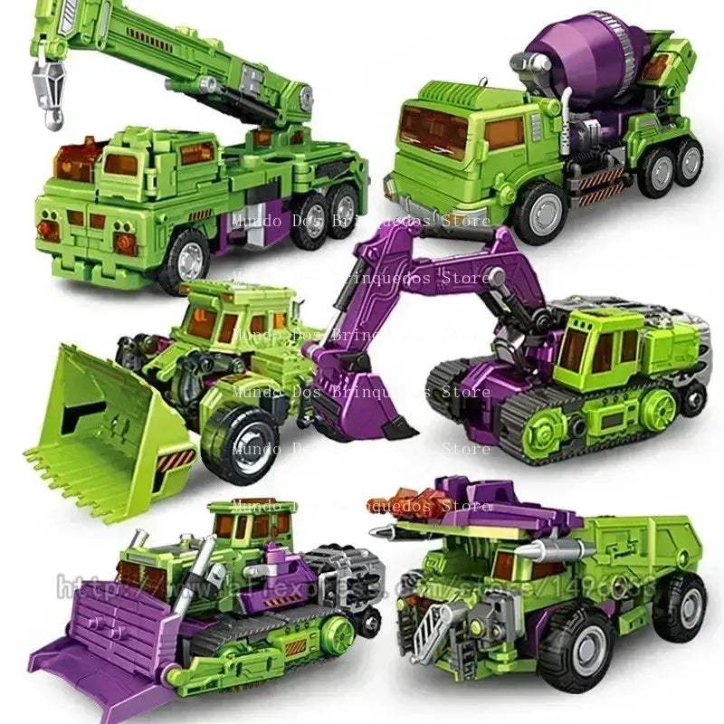 6 In 1 Devastator Transformer KO Robot Action Figure 42cm - ToylandEU