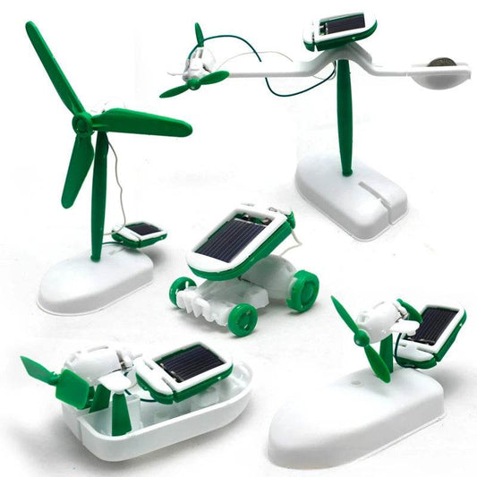 6-In-1 Solar Power Robot Kit Assembling Ship Fan Windmill Car Toys Educational Gadgets - ToylandEU