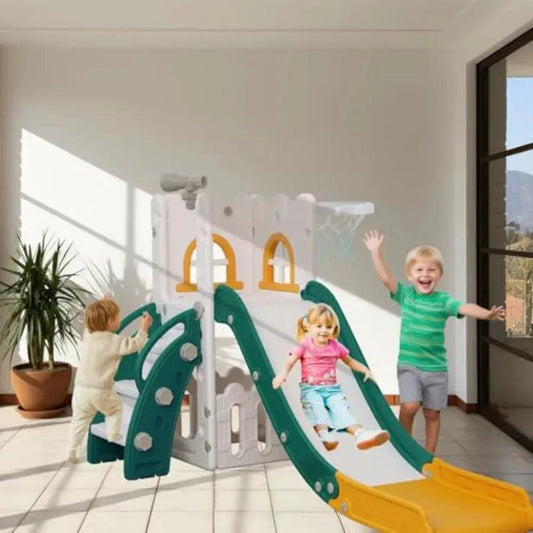  6 In 1 Toddler Slide Climber Basketball Hoop Durable -  ToylandEU™
