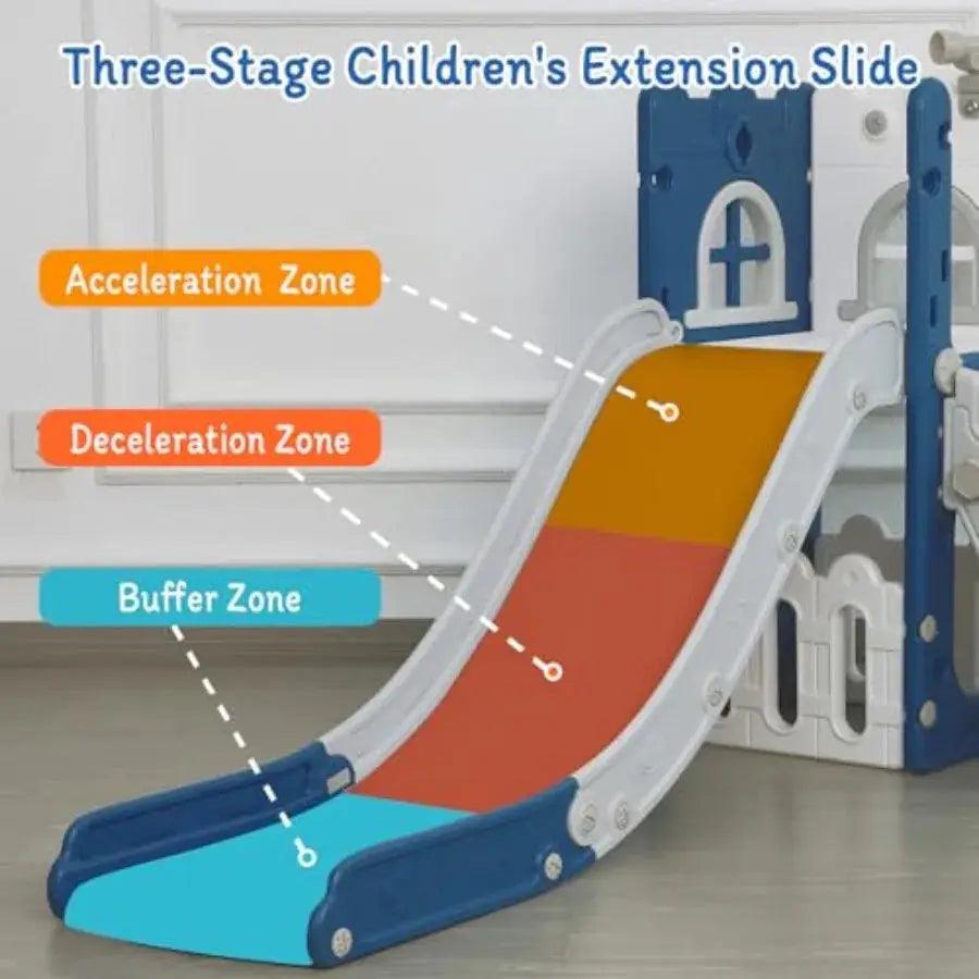  6 In 1 Toddler Slide Climber Playground With Storage -  ToylandEU™