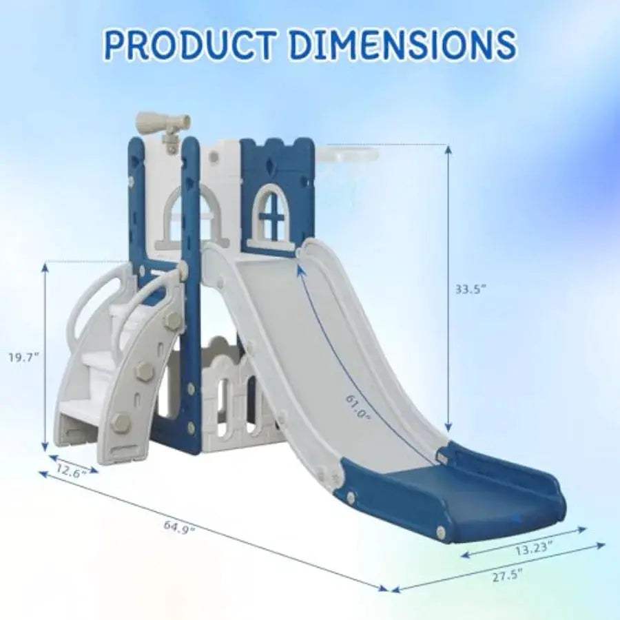  6 In 1 Toddler Slide Climber Playground With Storage -  ToylandEU™