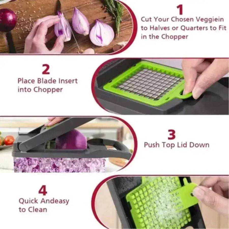6-In-1 Vegetable Chopper And Mandoline Slicer With Safe Container - ToylandEU