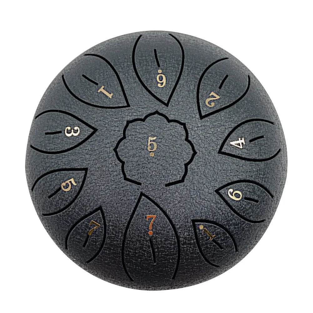 6 Inch Steel Tongue Drum 11 Tune Notes Percussion Musical Instrument Hand Pan Tank Drum with Bag Drumsticks and Sticker for Children - ToylandEU