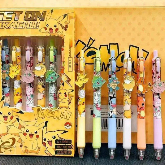 Pokemon Click Pens Set Six Gel Pens With Cute Characters - ToylandEU