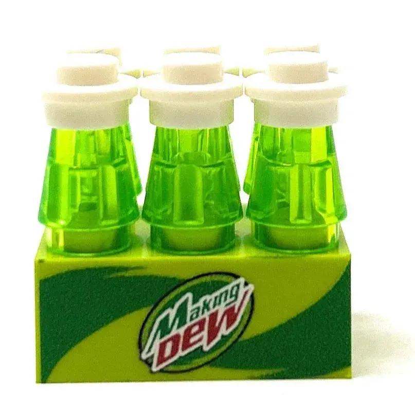 Lego Figure Soda 6 Pack By B3 Customs With Custom Dual-Sided Print Element For Display - ToylandEU