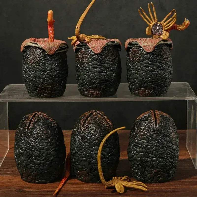6-Pcs Set Alien Covenant PVC Figures Facehugger Chestburster Eggs 7-8 cm Unisex - ToylandEU