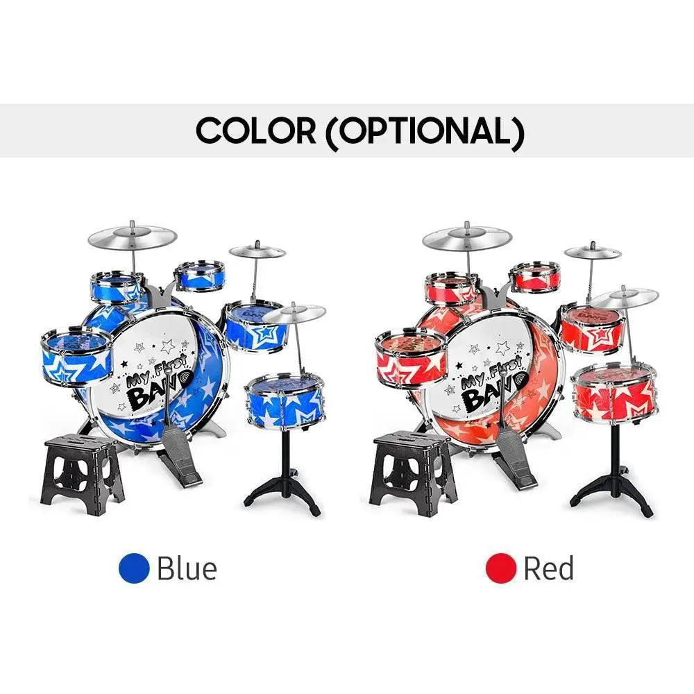  6-Piece Kids Drum Set with Stool and Cymbal Pedal -  ToylandEU™