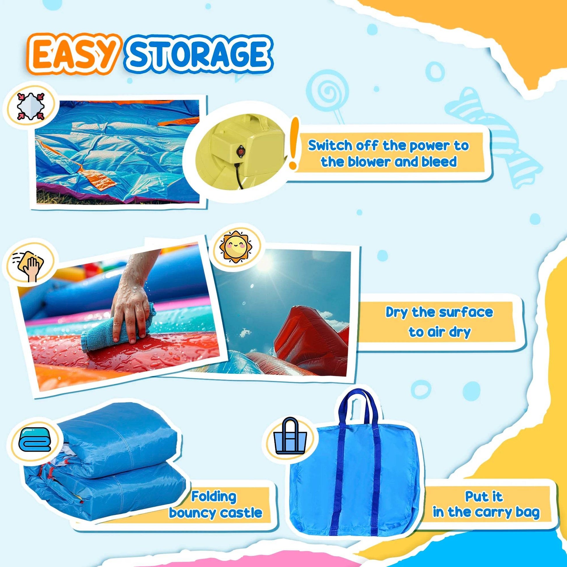 6-in-1 Inflatable Bounce House Outdoor Toy Water Slide Kids - ToylandEU