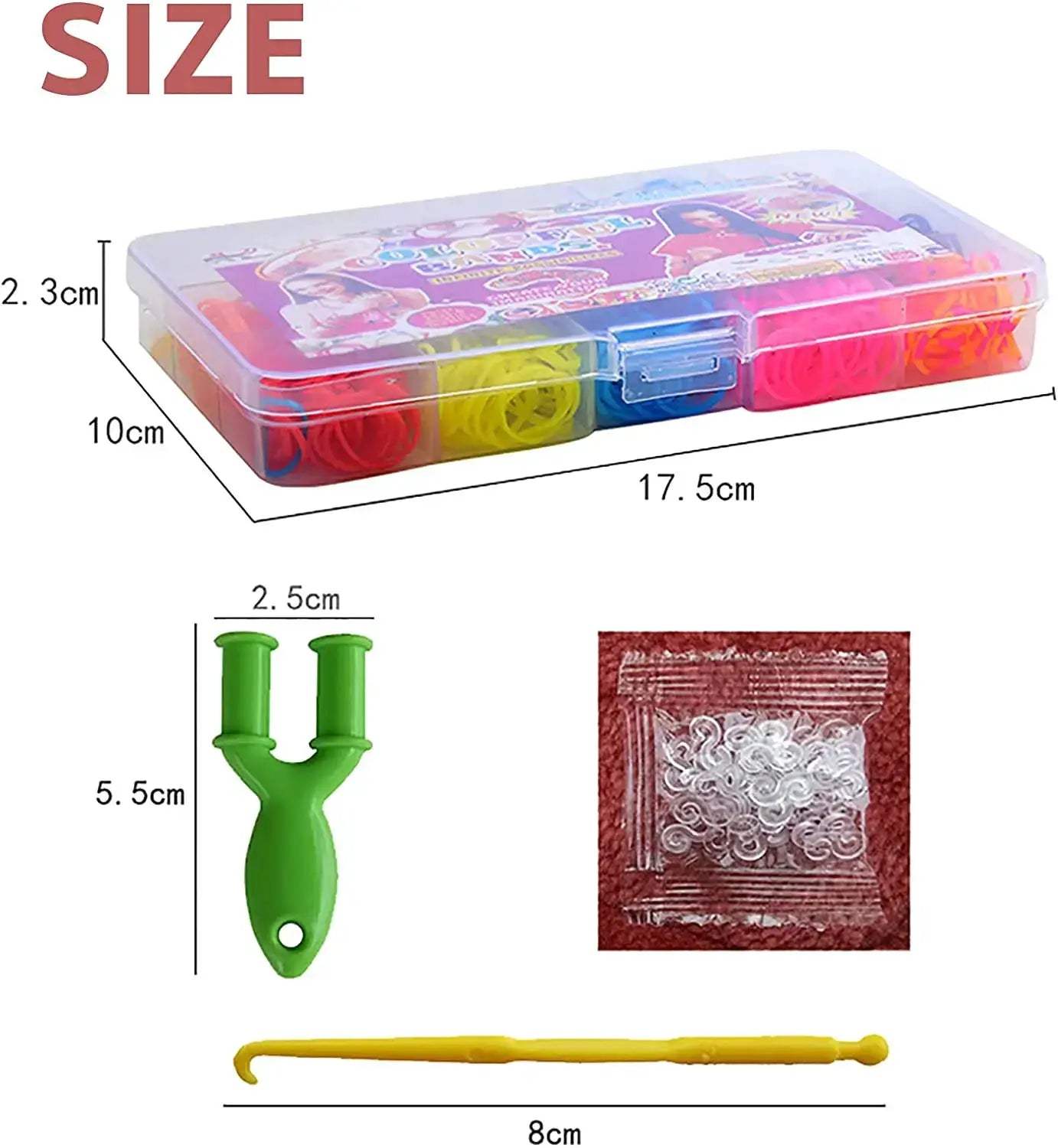 600Pcs Loom Bands Set 12 Colors For DIY Bracelets - ToylandEU