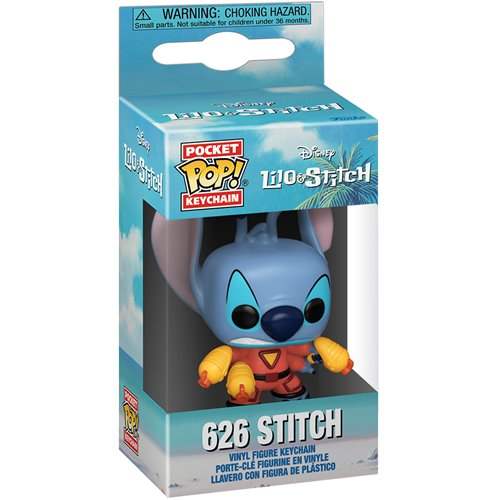 Stitch Keychain | Funko Pop Style | 1.5 Inch Tall | Wall Mount Bag Accessory
