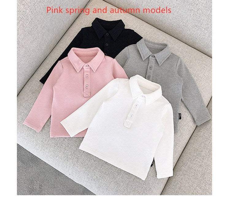 Baby Long-Sleeve Cotton Polo T-Shirt | Baby & Children's Tops