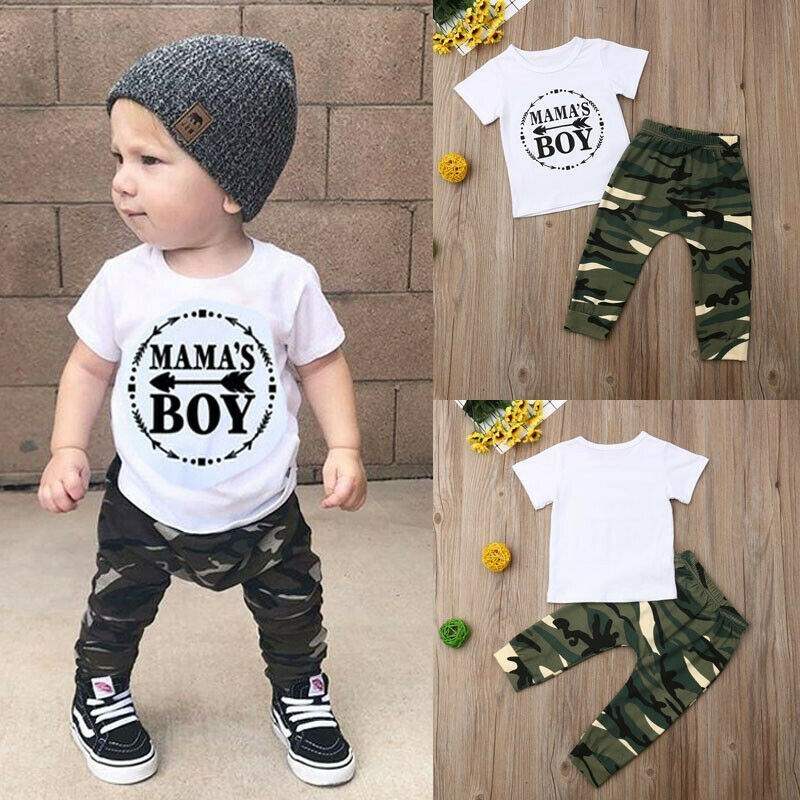 Boys' Summer Cotton T-Shirt And Pants Set | Ages 1-3