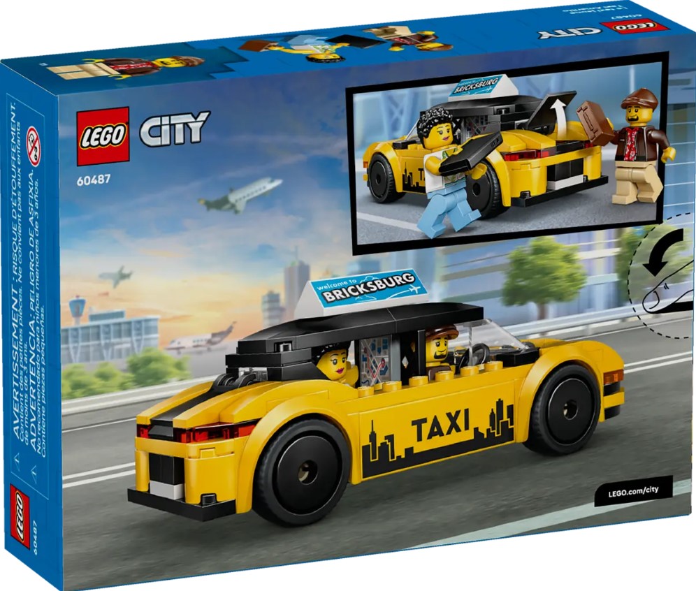 LEGO® City Yellow Taxi Building Set | 122 Pieces | Ages 5+
