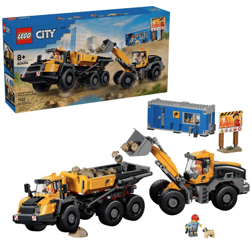 LEGO® City Dump Truck And Front End Loader | 1,132 Pieces | Ages 8 And Up