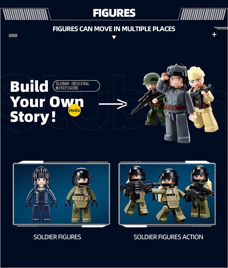 604PCS Army T-54S Medium Tank Model Bricks Set For Children - ToylandEU