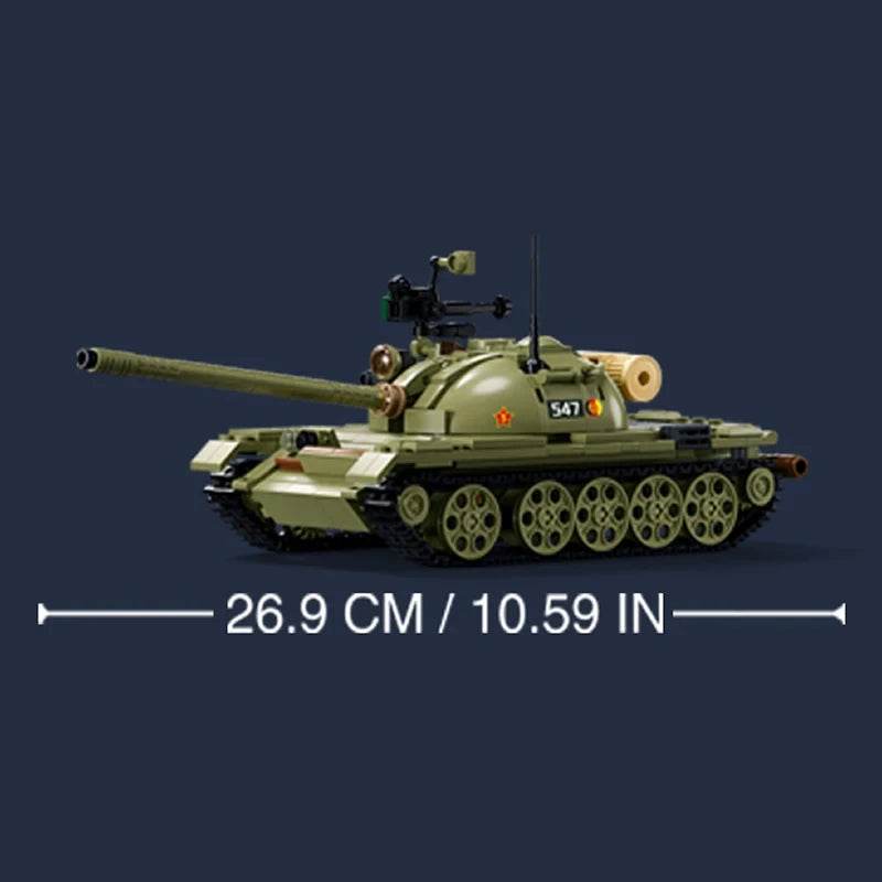 604PCS Army T-54S Medium Tank Model Building Blocks Set - ToylandEU