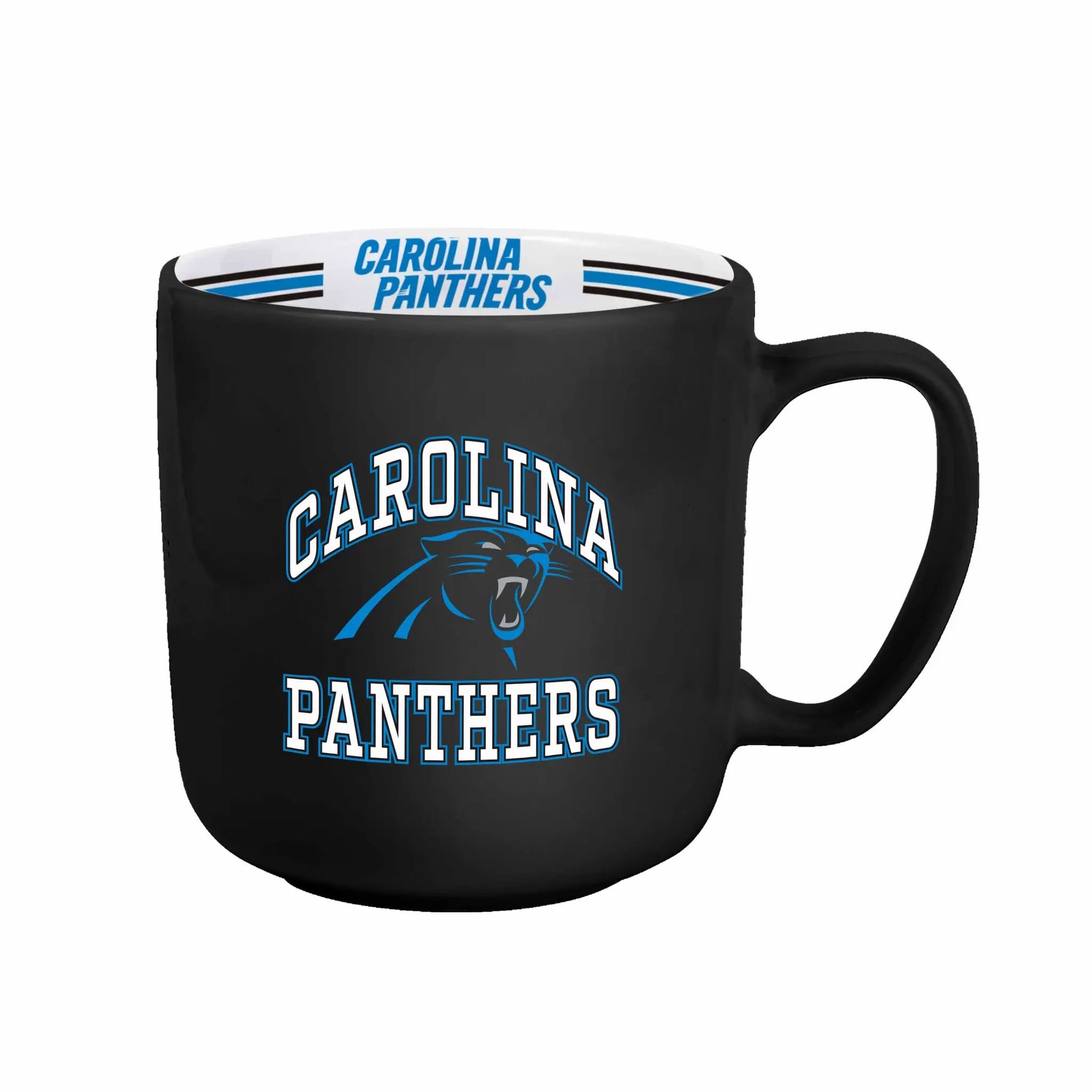 Carolina Panthers Coffee Mug 15oz Stripe Design