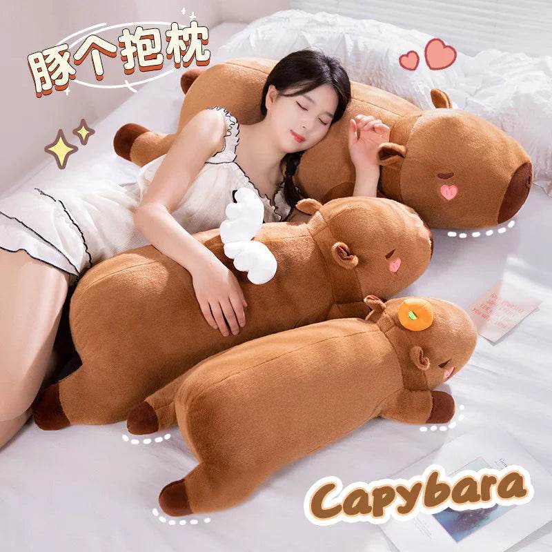60cm-100cm Kawaii Cartoon Capybara Plush Doll Pillow Decor - ToylandEU
