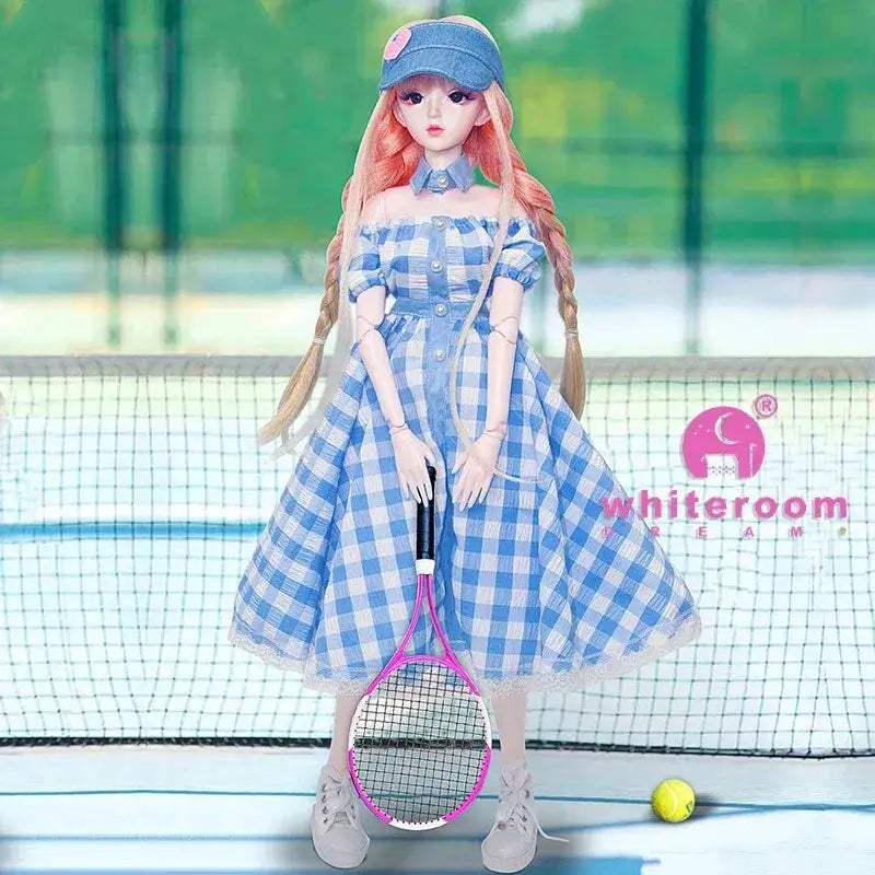 60cm Bjd Doll With Green Blue Eyes Sunflower Dress - ToylandEU