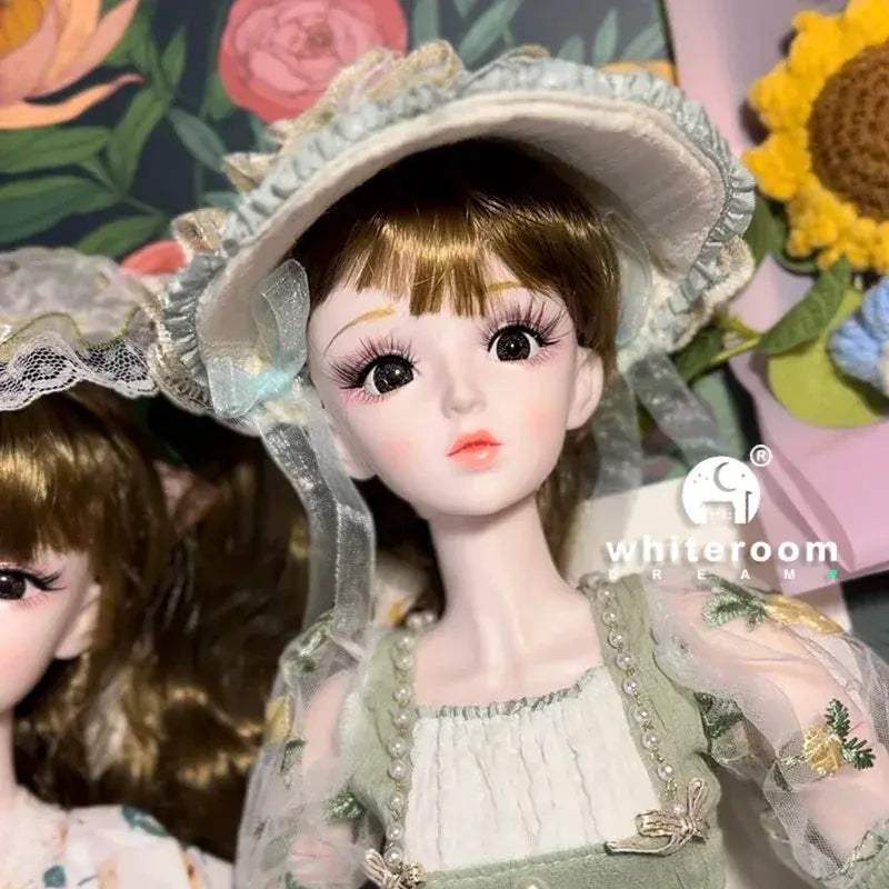 60cm Bjd Doll With Green Blue Eyes Sunflower Dress - ToylandEU