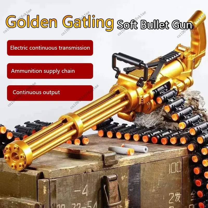 60cm Gatling Gun Toy With Continuous Fire Soft Bullets - ToylandEU