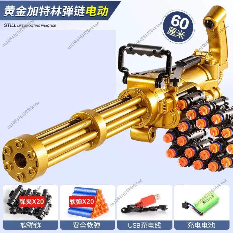 60cm Gatling Gun Toy With Continuous Fire Soft Bullets - ToylandEU