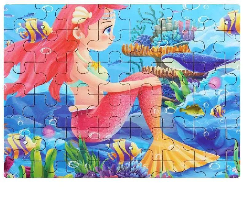  60pcs Jigsaw Cartoon Puzzle With Metal Box For Kids -  ToylandEU™