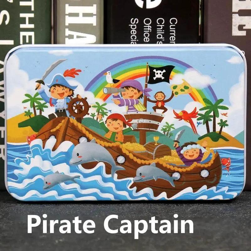  60pcs Jigsaw Cartoon Puzzle With Metal Box For Kids -  ToylandEU™