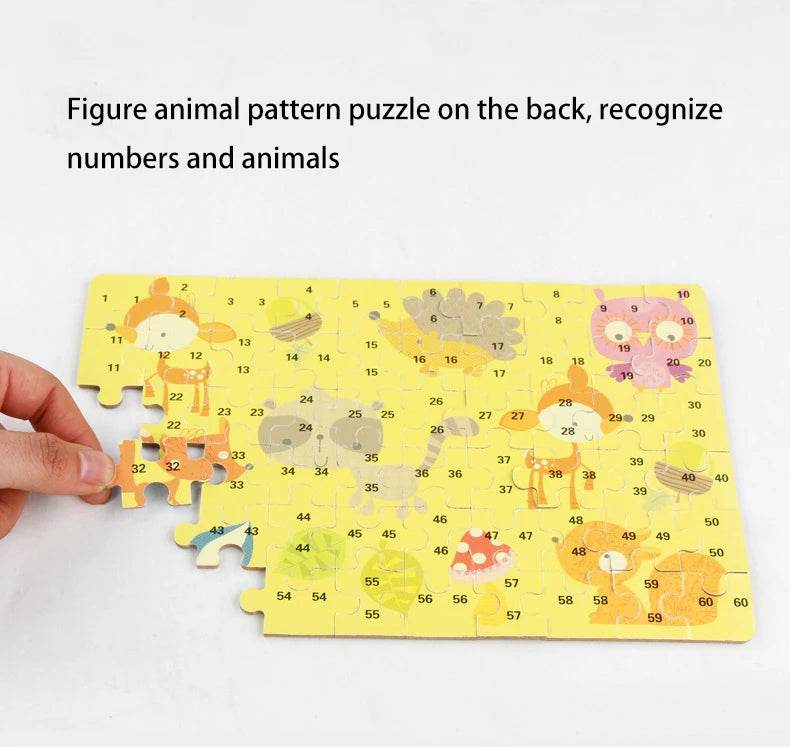 60pcs Jigsaw Cartoon Puzzle With Metal Box For Kids - ToylandEU