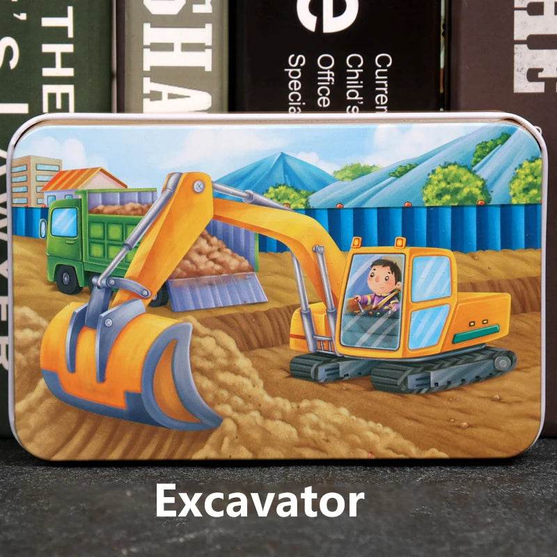 60pcs Jigsaw Cartoon Puzzle With Metal Box For Kids - ToylandEU