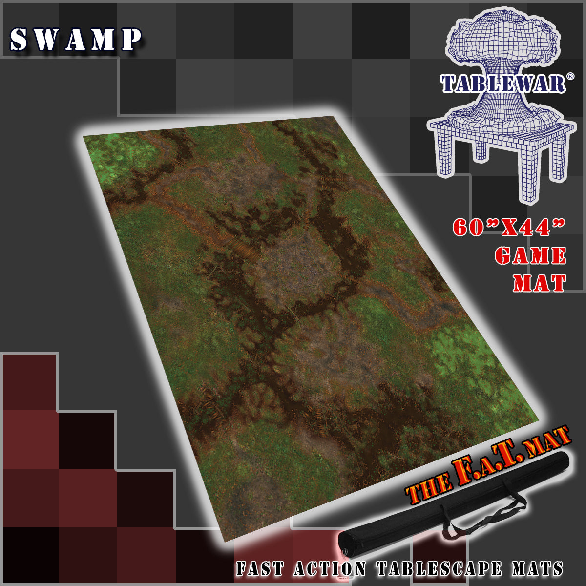 60x44" 'Swamp' F.A.T. Mat Battle Gaming Mat