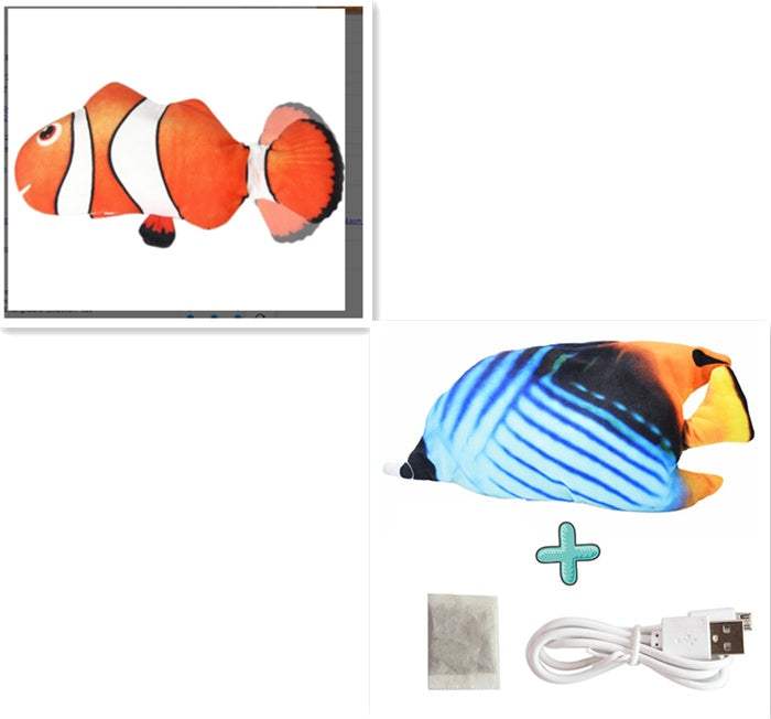 Electric Jumping Fish Cat Toy | USB, Touch Sensor