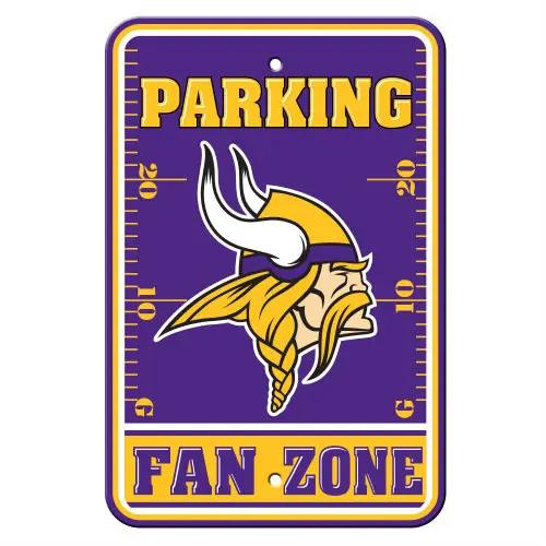 Minnesota Vikings Sign 12x18 Plastic Fan Zone Parking Style