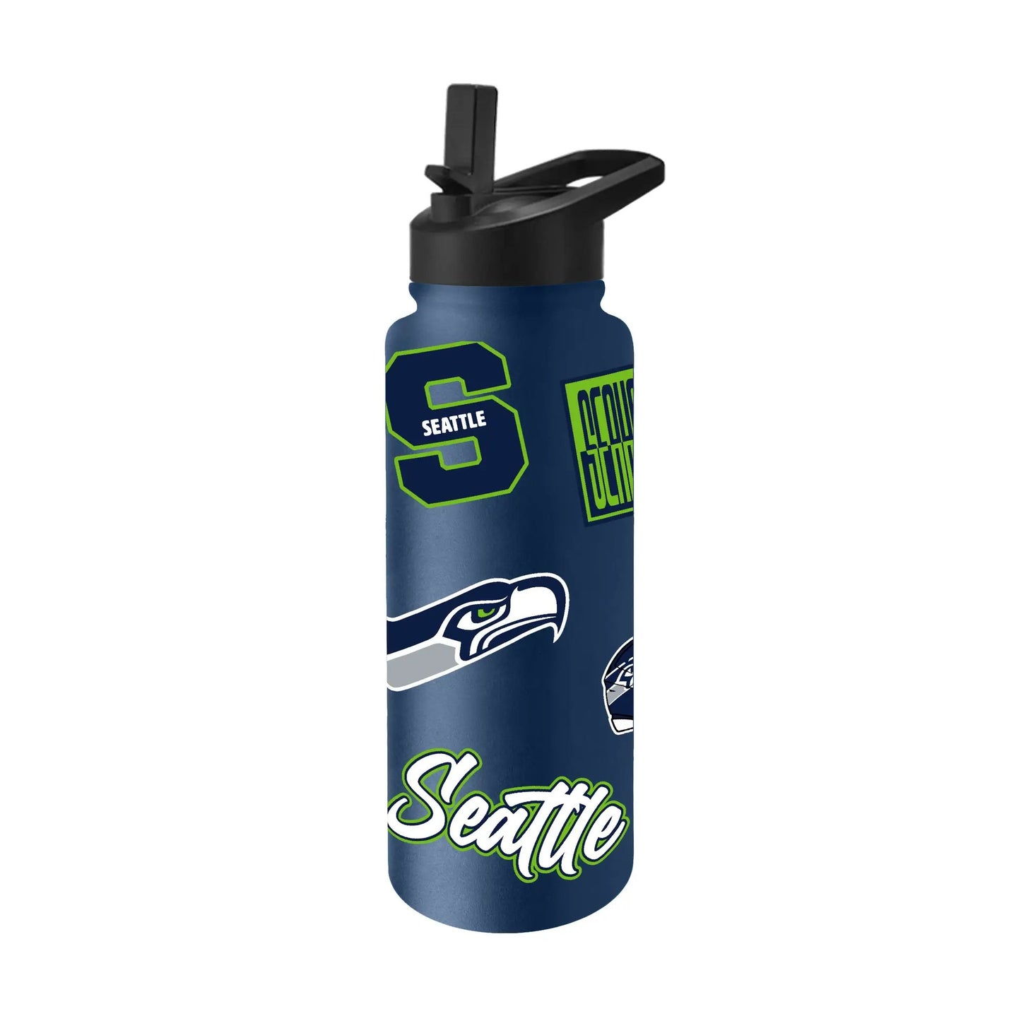 Seattle Seahawks Quencher Bottle 34oz Stainless Steel Dreamweave
