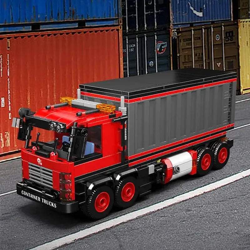 630-Piece Container Truck Building Blocks For Creative City Play - ToylandEU