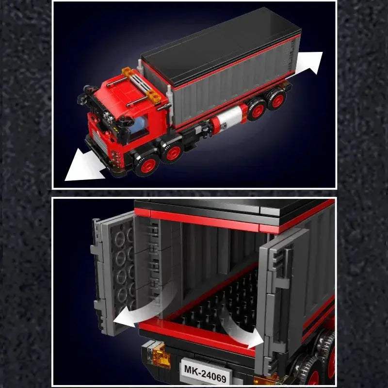 630-Piece Container Truck Building Blocks For Creative City Play - ToylandEU