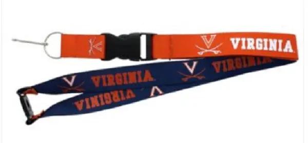 Virginia Cavaliers Lanyard Reversible Blue and Orange