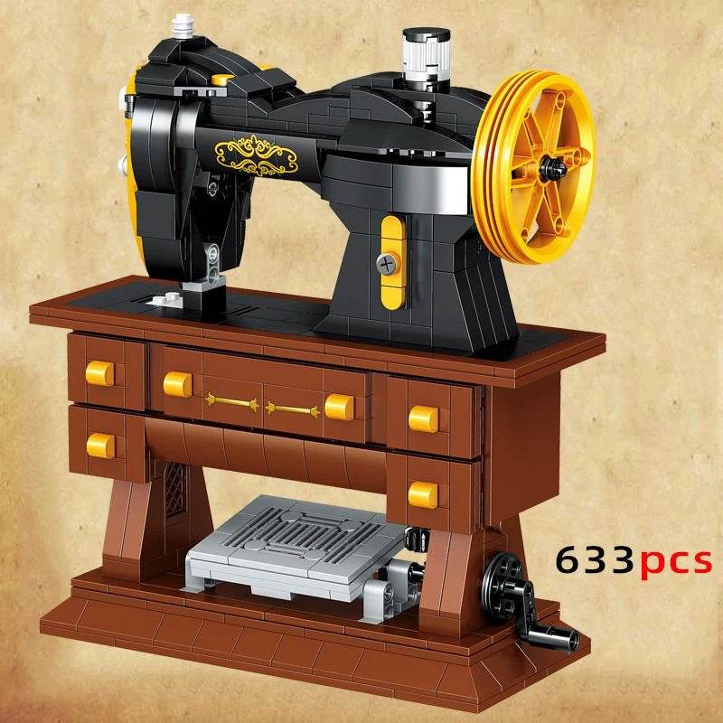633PCS Simulation Retro Sewing Machine Building Blocks Model - ToylandEU