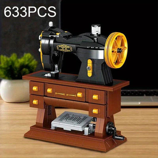633PCS Simulation Retro Sewing Machine Building Blocks Model - ToylandEU