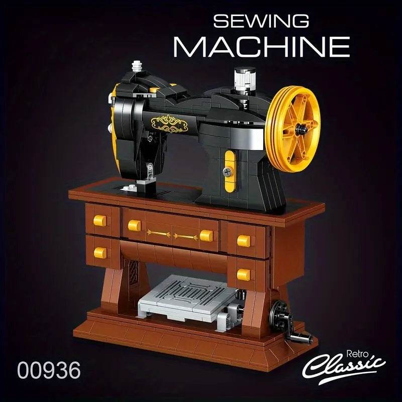 633PCS Simulation Retro Sewing Machine Building Blocks Model - ToylandEU