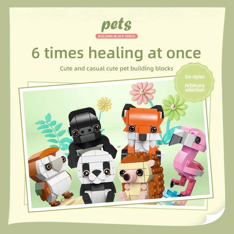 639PCS Mini Animal Building Blocks Ostrich Fox Panda Toys - ToylandEU