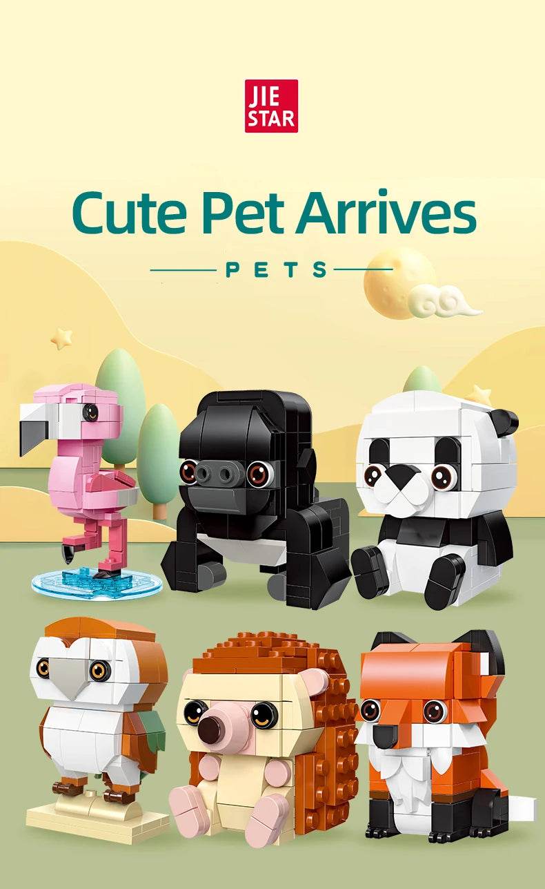 639PCS Mini Animal Building Blocks Ostrich Fox Panda Toys - ToylandEU