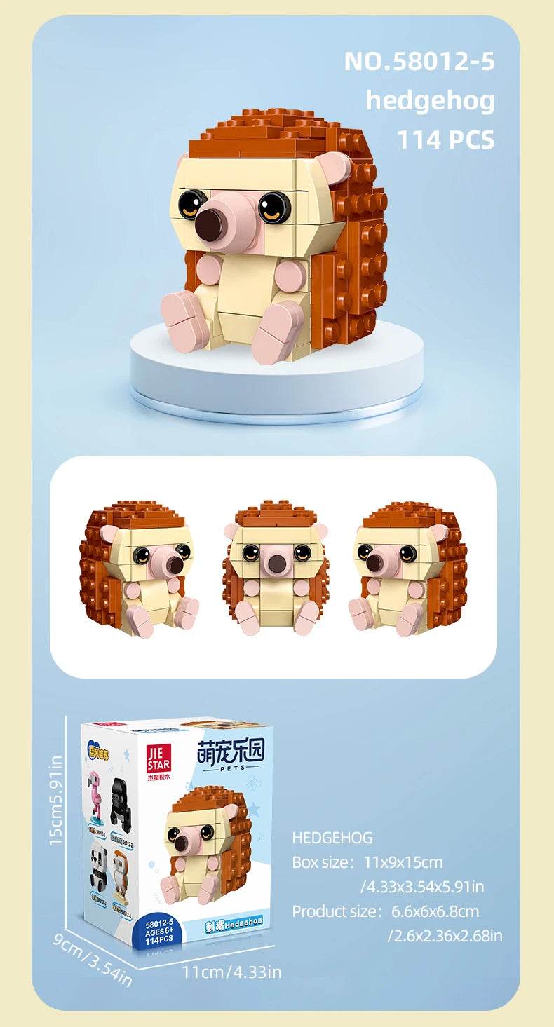 639PCS Mini Animal Building Blocks Ostrich Fox Panda Toys - ToylandEU