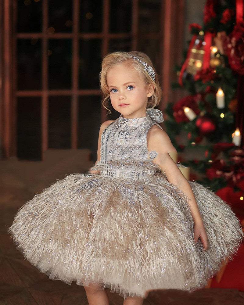 Girls Formal Dress | Size 80Cm To 130Cm | Pink Beige Color | Ages One To Ten