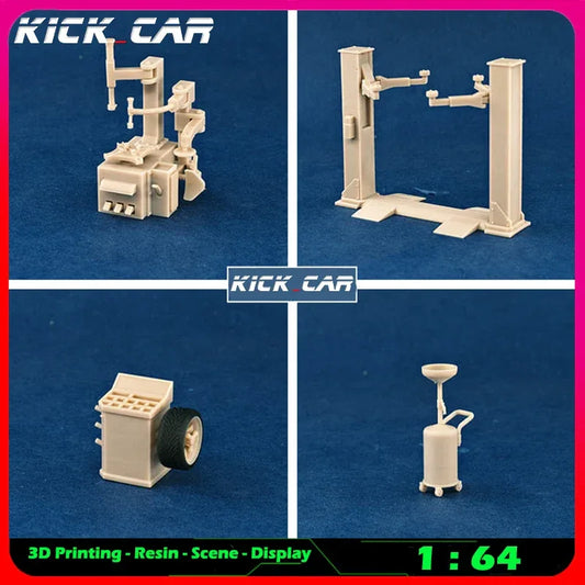 64 Scale Workshop Machinery Model Car Diorama Uncolored Resin Scene - ToylandEU