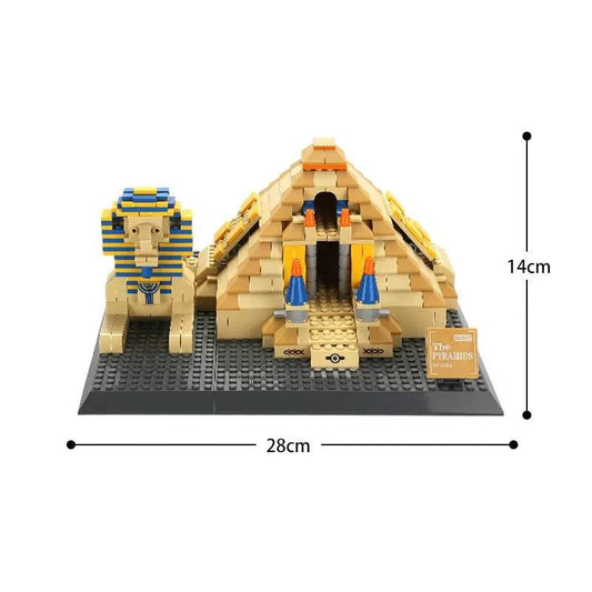 643Pcs Bricks Pyramid Giza Model Building Blocks Bricks Toy - ToylandEU