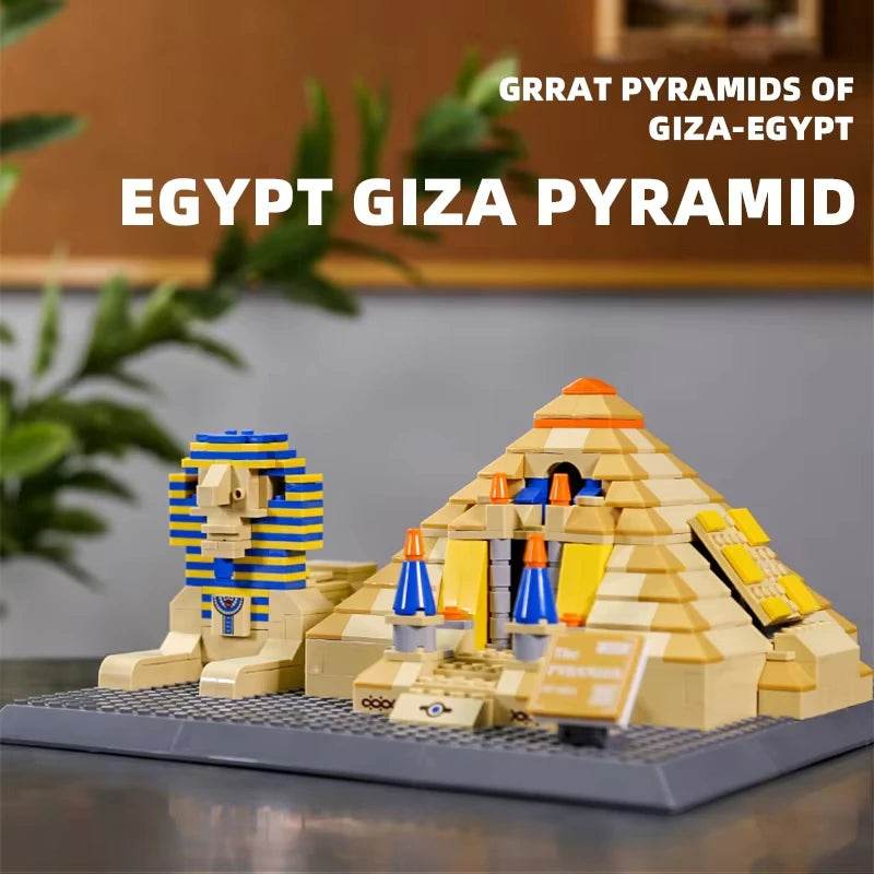 643Pcs Bricks Pyramid Giza Model Building Blocks Bricks Toy - ToylandEU
