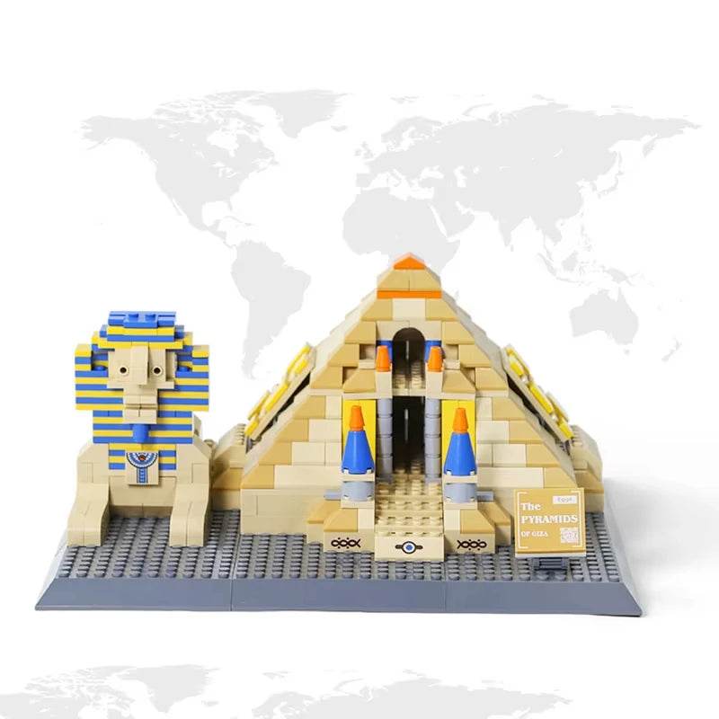 643Pcs Bricks Pyramid Giza Model Building Blocks Bricks Toy - ToylandEU