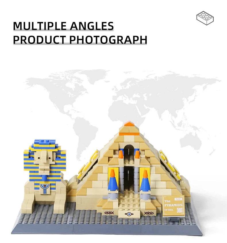 643Pcs Bricks Pyramid Giza Model Building Blocks Bricks Toy - ToylandEU