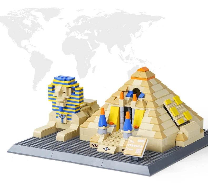 643Pcs Bricks Pyramid Giza Model Building Blocks Bricks Toy - ToylandEU